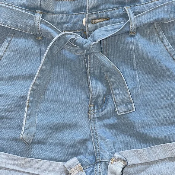 Paperbag High Waisted Shorts - Picture 2 of 2